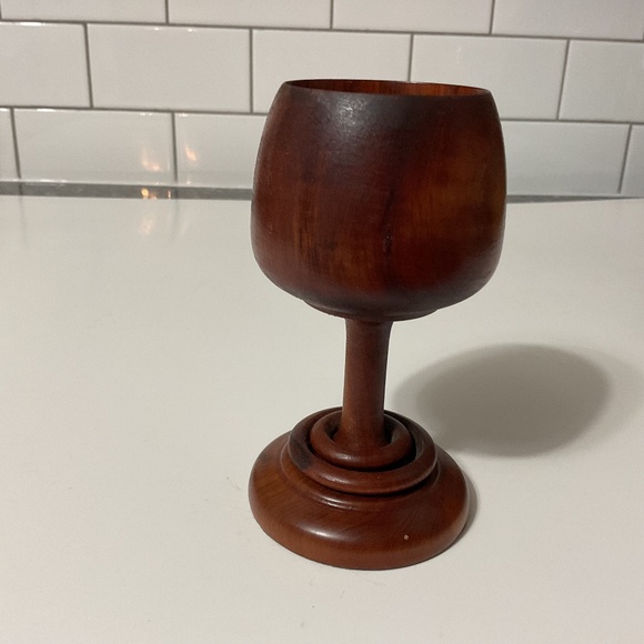 VTG Bermuda Cedar Love Cup Two Rings Around the Stem Wedding Cup - Picture 1 of 5